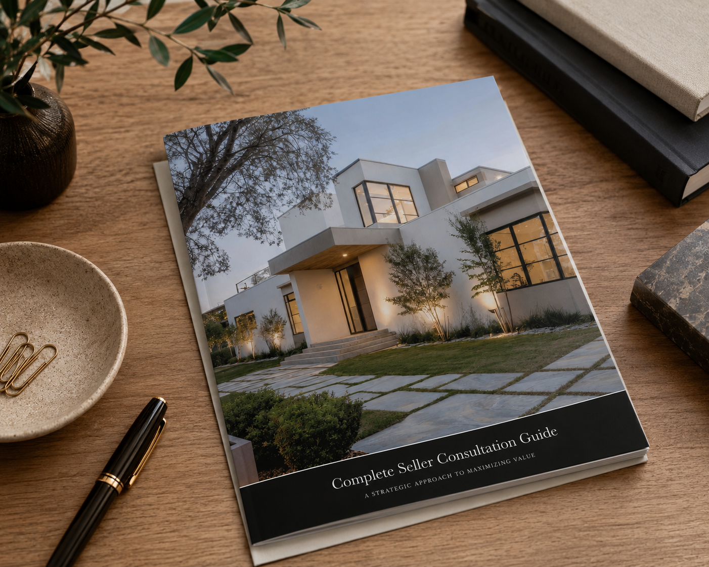 Seller consultation guide on a desk